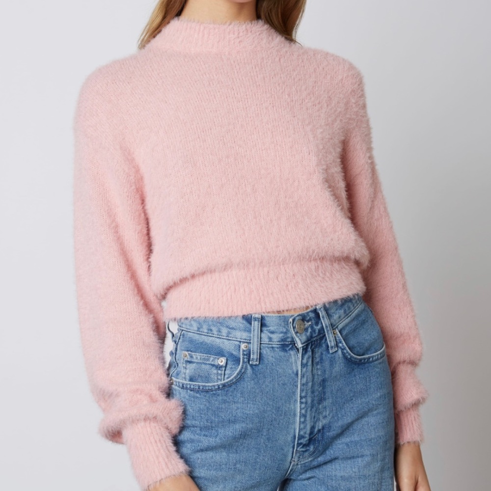 Cotton candy la cropped sweater